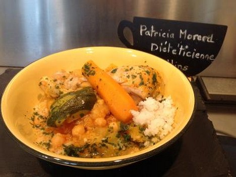 Recette coucous de poulet express et semoule de chou fleur Voiron