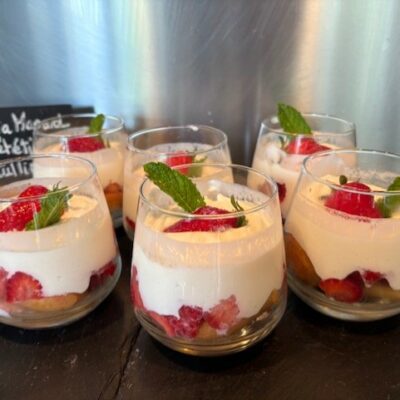Verrines coco fraise
