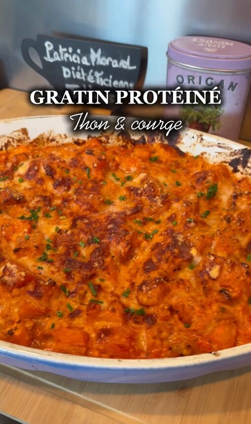 Gratin protéiné thon & courge façon bolognaise