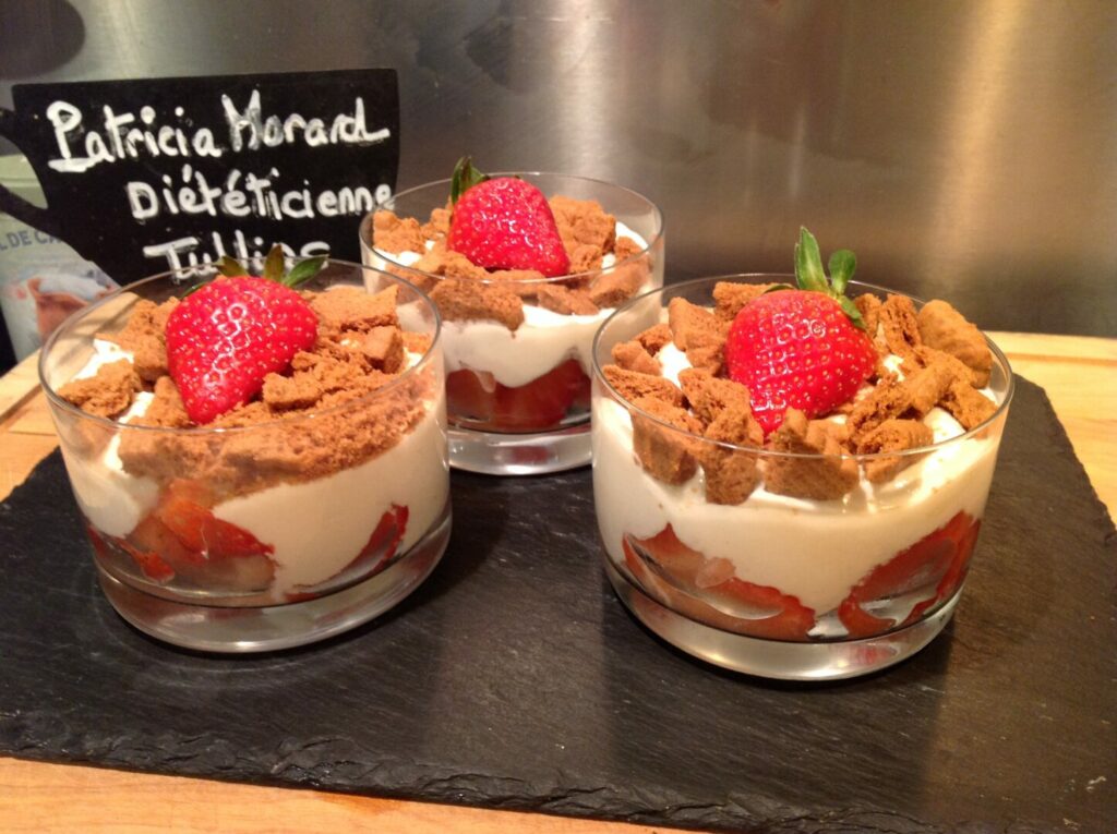 Verrine fraise coco Spéculoos