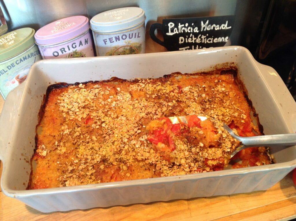 Crumble de tomate au Parmesan