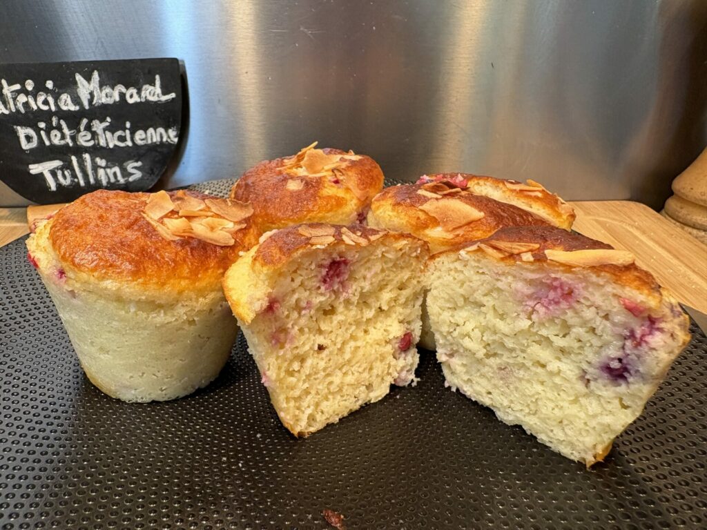 Muffins citron coco framboises