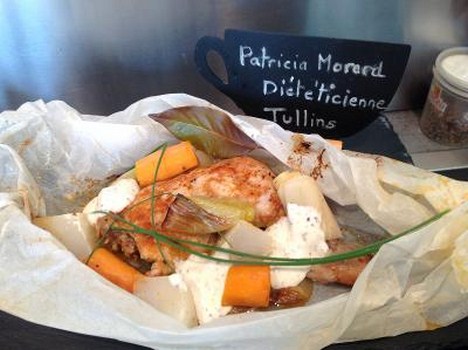 Pot au feu de poulet en papillote