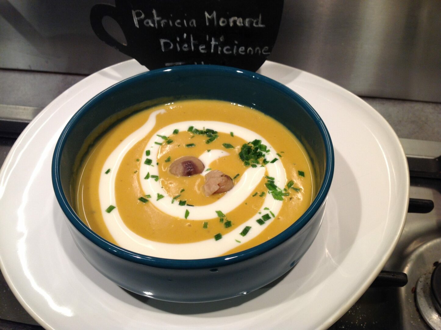 Recette Velouté de potiron et châtaignes à Voiron