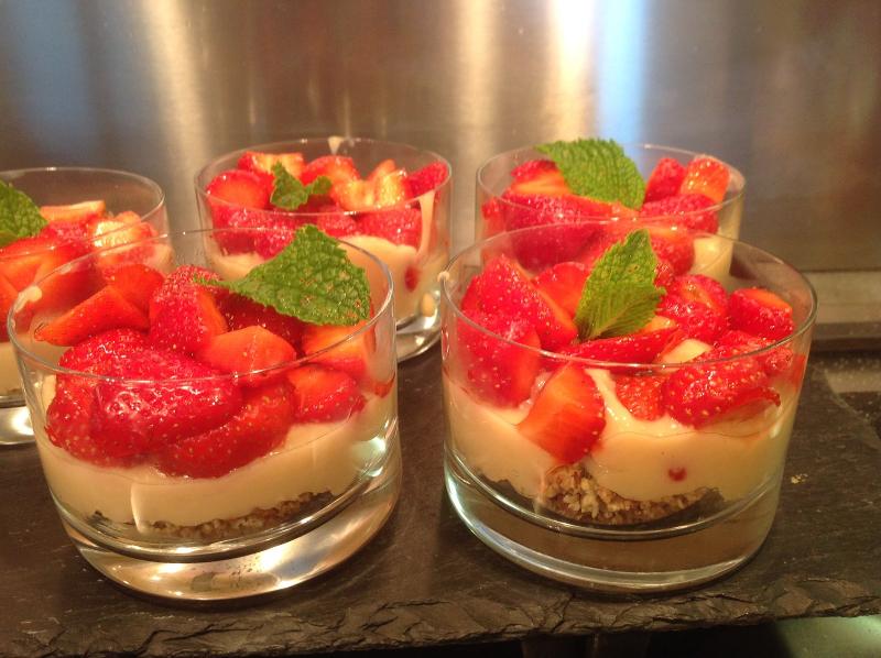 Recette verrine façon tarte au fraise Rives