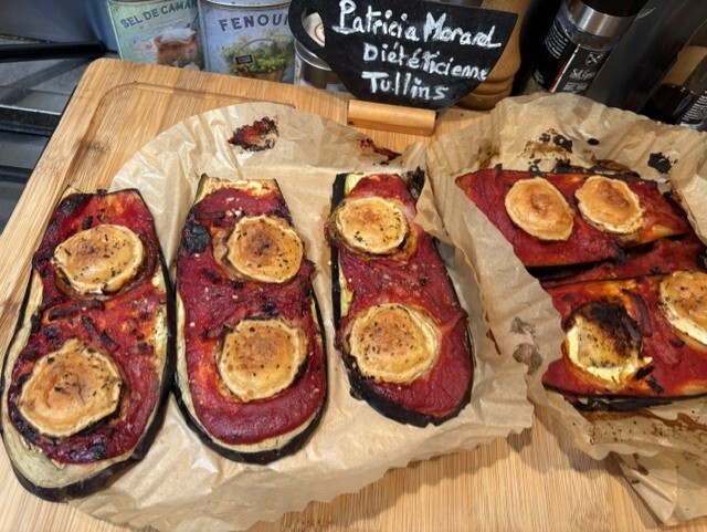 Aubergines façon pizza au chèvre au Air Fryer