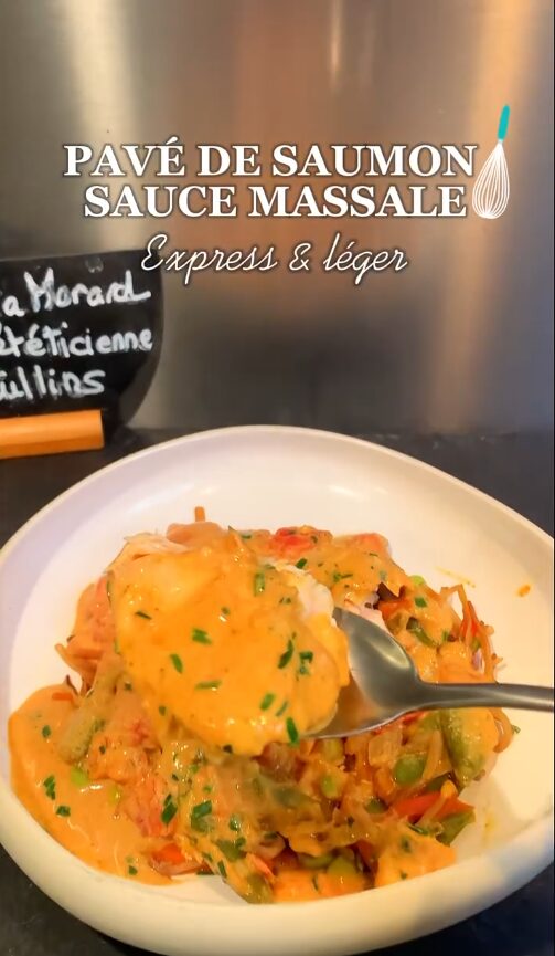 Pavé de saumon à la sauce massale
